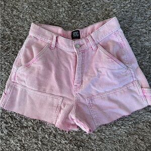 BDG Women's Pink Striped Cargo Shorts